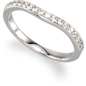 14K White 1/4 CTW Natural Diamond Matching Band