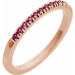 14K Rose Lab-Grown Ruby Ring