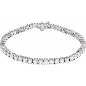 14K White 6 CTW Lab-Grown Diamond Line 7" Bracelet