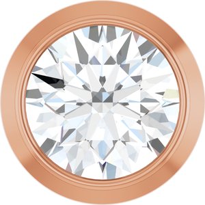 14K Rose 1/6 CT Lab-Grown Diamond Slide Pendant