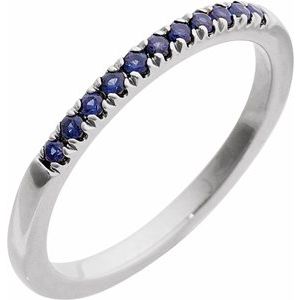 Sterling Silver Natural Blue Sapphire Ring