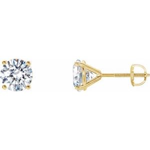 14K Yellow 1 CTW Natural Diamond Cocktail-Style Earrings