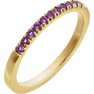 14K Yellow Natural Amethyst Ring